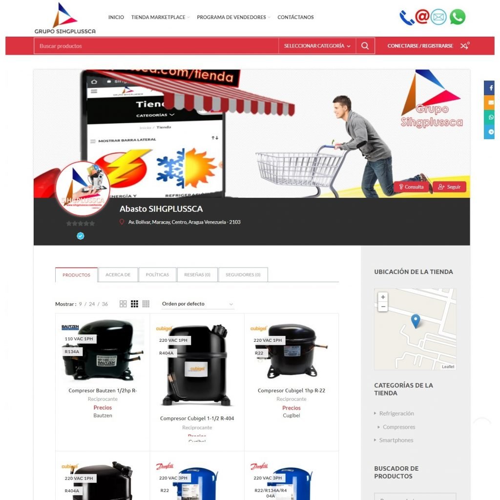 Vista de tienda n