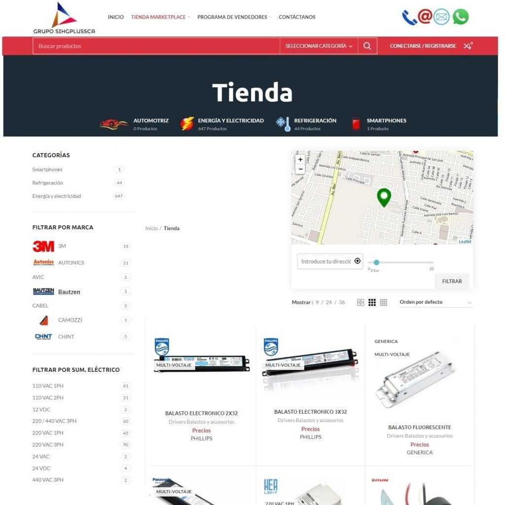 Vista de vendedores tienda n